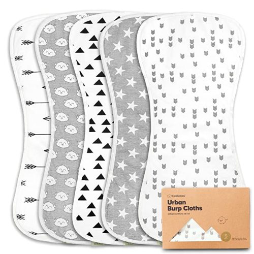 Amazon.com: 5-Pack Organic Burp Cloths for Baby Boys and Girls - Ultra Absorbent Burping Cloth, Burp Clothes, Newborn Towel - Milk Spit Up Rags - Burpy Cloth Bib for Unisex, Boy, Girl - Burp Cloths (Grayscape) : Baby