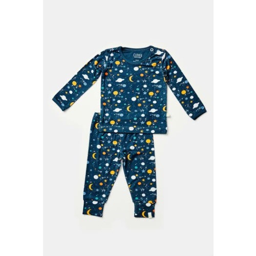 Long Sleeve Pajama Set - Luna Midnight, 12-18M