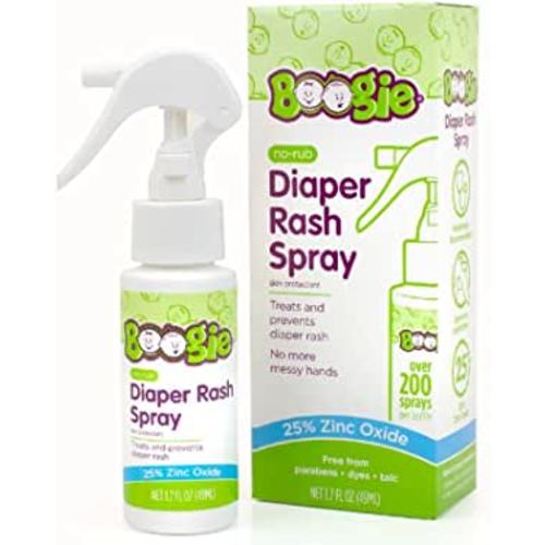 Amazon.com: Diaper Rash Cream Spray by Boogie Bottoms, Travel Friendly No-Rub Touch Free Application for Sensitive Skin, from The Maker of Boogie Wipes, Over 200 Sprays per Bottle, 1.7 oz : Baby