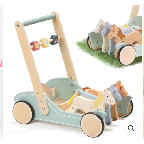 Wooden Galloping Ponies 2-in-1 Push & Pull Learning Walker