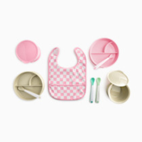 Sprucely Solid Feeding Starter Set (9-Piece) - Pink Multi