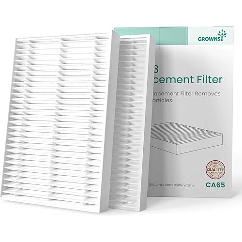 Grownsy 2PCS HEPA Filters, Replacement Accessories Compatible with GROWNSY, Momcozy & Papablic Bottle Washer, Easy to Install, Premium Air Filter for Cleaner, Safer Bottle Cleaning