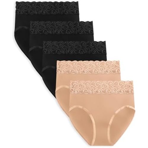 Kindred Bravely High Waist Maternity Underwear for Women and Postpartum Underwear 5 Pack (1X, Neutrals)