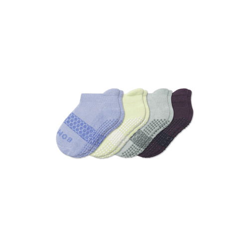 Toddler Solids Gripper Ankle Sock 4-Pack