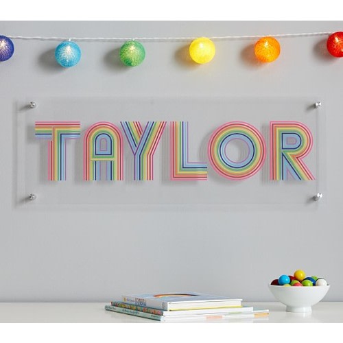 FLOUR SHOP Rainbow Personalized Wall Art