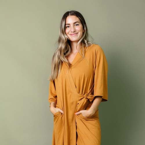 Postpartum Robe - Camel - Large