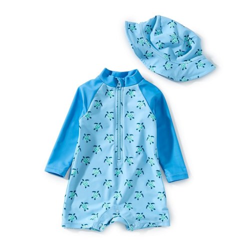 Adventurewear 360 Baby Boys Turtle Rashguard One-Piece Swimsuit