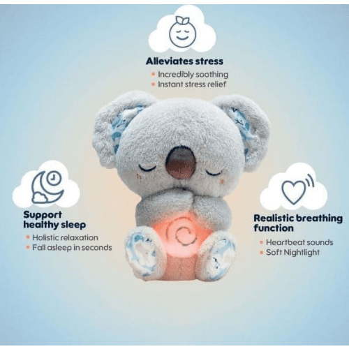 Relief Koala, The Relief Koala, Anxiety Relief Koala Breathing, Evoraco Soothing Koala Bear with Sensory Details Music Lights Rhythmic Breathing Motion