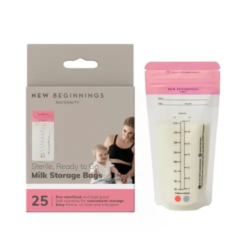 New Beginnings Breast Milk Storage Bags 25Pack | Baby Bunting AU