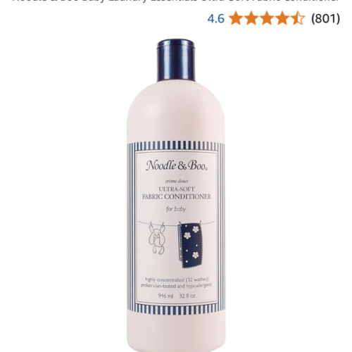 Noodle & Boo Baby Laundry Essentials Ultra-Soft Fabric Conditioner