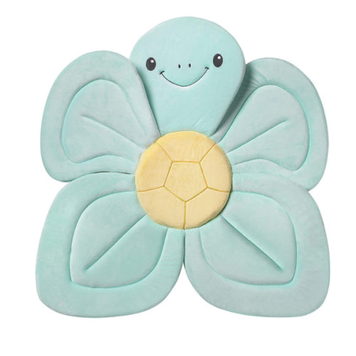 Nuby Turtle Baby Bath Cushion for Bathtub or Sink, Soft and Easy to Dry Fabric, 0-6 Months, Turquoise