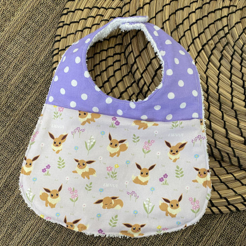 Baby bib-purple bib- new baby- baby gifts-pocket monster-