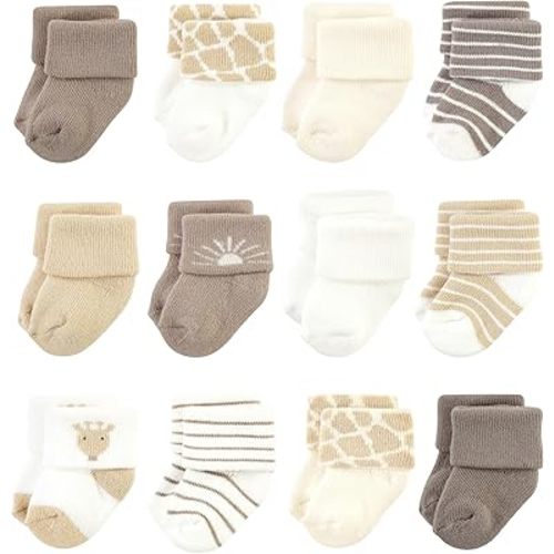 Hudson Baby Baby Girls' Cotton Rich Newborn and Terry Socks