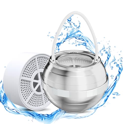 CUOLL Bath Filter for Tub - Bathtub Water Filter for Softer Skin & Hair, 8 Stages Hotel Grade Filtration Bath Water Filter,2,500 Gal of Filtration, BPA Free, Easy to InstallSilver