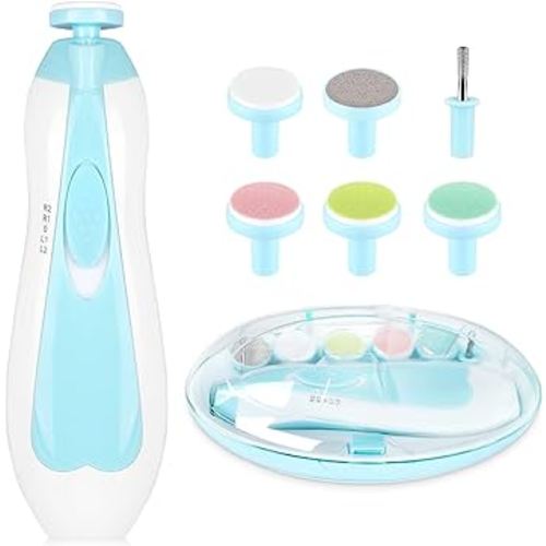 Baby Nail Trimmer Electric,Baby Nail Clippers, 6 in 1 Baby Nail File,Nail File Baby Grooming Kit Manicure Set for Toddler or Adults