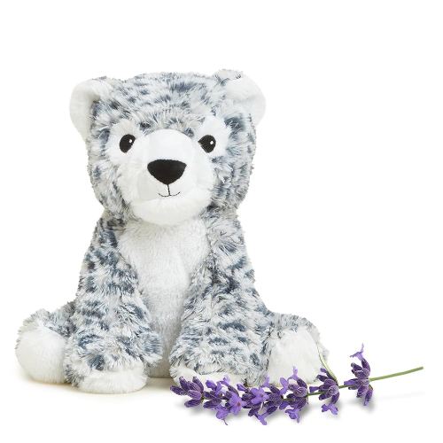 warmies Microwavable & Weighted Stuffed Animals, Snow Leopard - Heated Stuffed Animal Plushie for Warmth & Comfort - Cute Soft Plush Toys for Adults & Children (Boys, Girls, Babies & Toddlers)