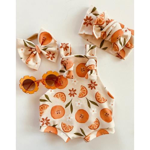 Fruity Shortie TieKnot Overalls, Cutie Overalls, Bummies, Spring, Summer Baby Girl Clothing