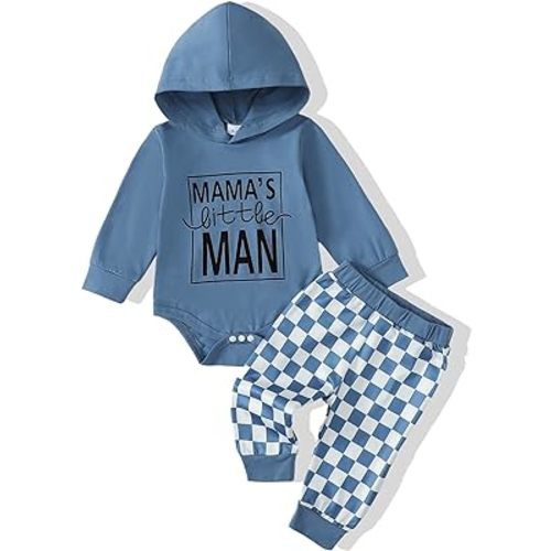 NZRVAWS Baby Boy Clothes Newborn Boy Outfit 0 3 6 12 18 Months Toddler Hoodie Romper Long Pants Infant Clothing