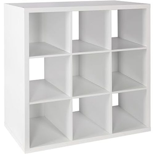 PACHIRA US 9 Cube Storage Shelf Organizer, White Finish