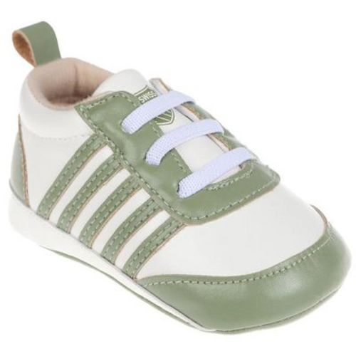 K-Swiss Crib Shoes Infant Baby Boys Shoes - Sneakers and First Walking Shoes for Babies, Green, 3