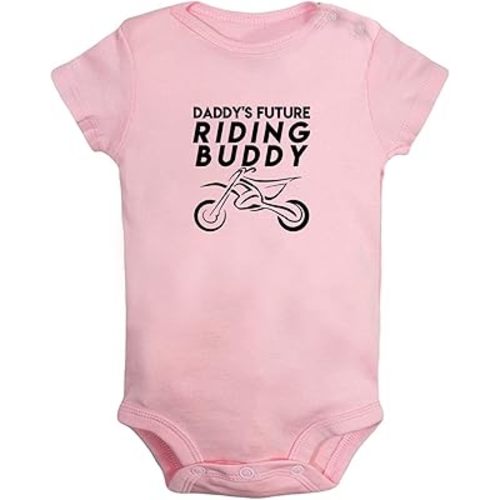 iDzn Daddy's Future Motocross Riding Buddy Funny Rompers Newborn Baby Bodysuits Infant Jumpsuits Outfits Clothes