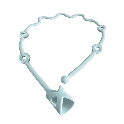 Toddler Utensils Holder Strap Baby Feeding Supplies-Gelinor Feeding Aid for Keep Spoon Close at Hand and Off The Ground(Blue)-No Spoon