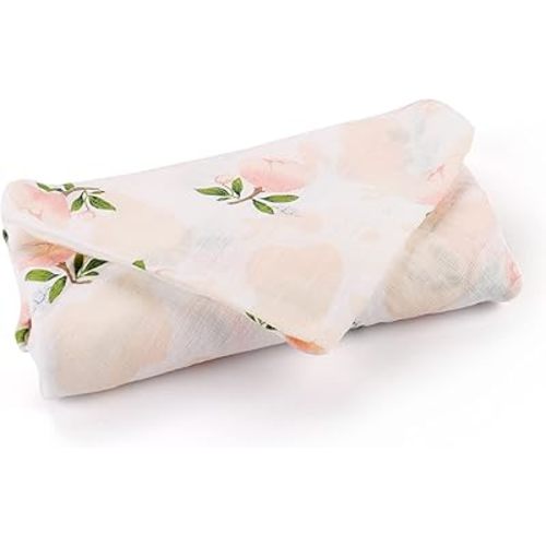 100% Cotton Swaddle Blanket for Newborn Girl, Muslin Soft Swaddle Blankets for Baby, Breathable Receiving Blankets 43 x 43 Inch (Rose)