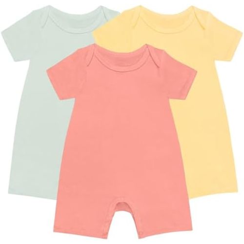 GUISBY Baby Rayon Romper Pajamas, 0-24M