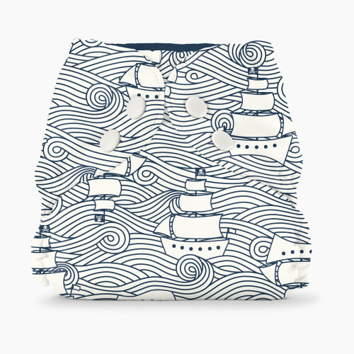 Esembly Recycled Diaper Cover (Outer) + Swim Diaper - High Seas, Size 2 (18-35 Lbs)