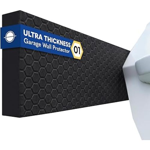 WP01 Garage Wall Protector Car Door Protector, Tool-Free, Designed in Australia (Black, 4 Pack)