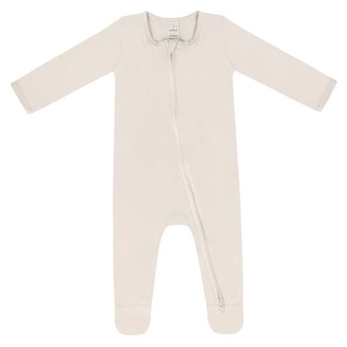 Zippered Footie in Butter Cream