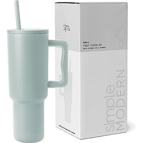 Simple Modern 20 fl oz Stainless Steel Classic Tumbler with Lid and Straw| Sea Glass Sage