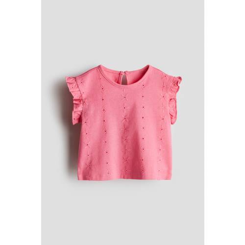 EYELET-EMBROIDERED TOP