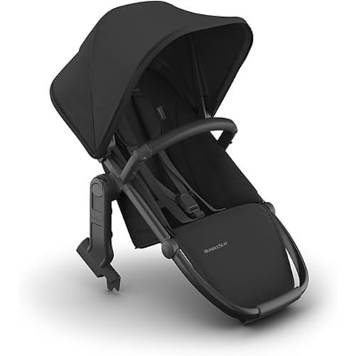 UPPAbaby RumbleSeat V3 Second Lower Seat - Compatible with Vista V2 and Vista V3 - All-Weather Seat + Magnetic Buckle – Adapters Included - Jake (Charcoal/Carbon Frame/Black Leather)