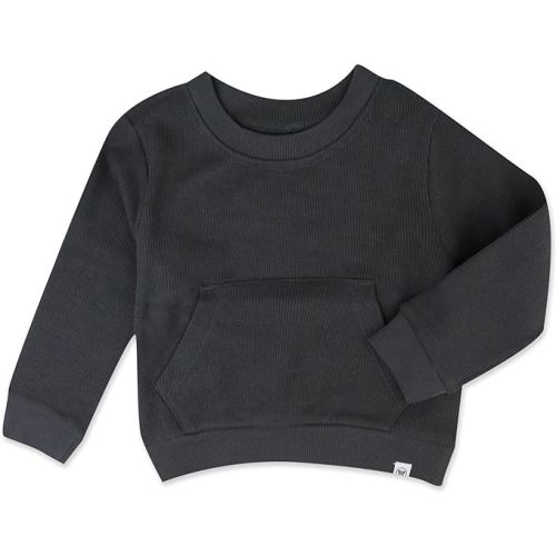 HonestBaby Multipack Pullover Hoodie Sweatshirt Jogger Sweatpant Sets Organic Cotton Baby, Toddler, Boys, Girls, Unisex - 3-6 Months - Blackened Pearl - 1