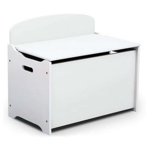 Delta Children MySize Deluxe Toy Box Kid's Room Storage Chest, Bianca White