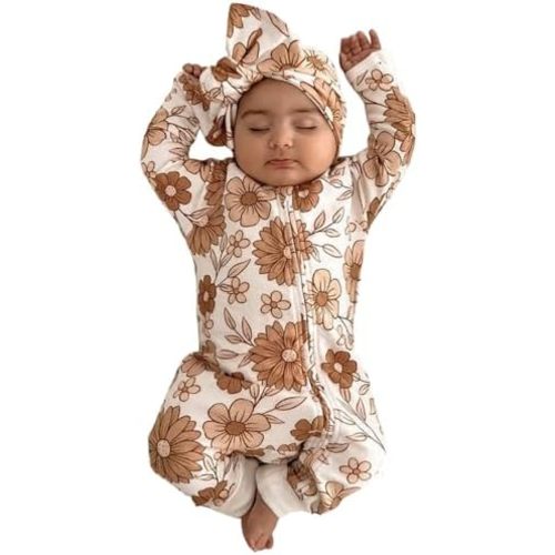 Newborn Baby Girl Romper Clothes Long Sleeve Fall/Winter Jumpsuit Infant Outfit For 0-24 Months