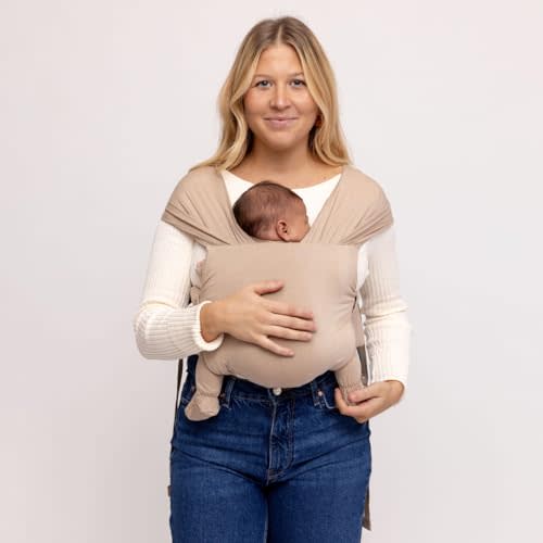 WildBird - Aerial Buckle Wrap - 0-6 Months - Standard (XS-XL) Desert Lark - Newborn Baby Carrier - Front Carry - Soft Fabric, Straps, Head Support, Padded Waist Belt - Baby Essentials - New Mom Gifts