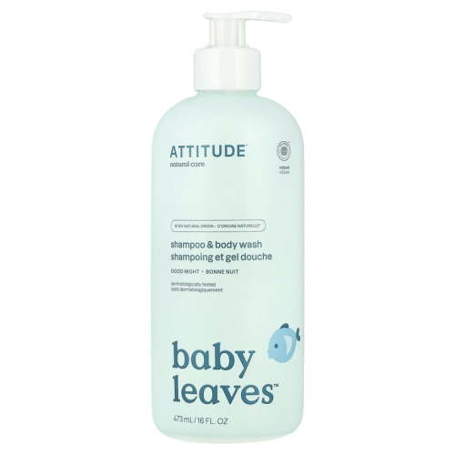 ATTITUDE, Baby Leaves Science, Shampoo & Body Wash, 16 fl oz (473 ml) (1 Pack)
