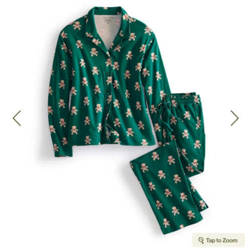 Long-Sleeved Pajama Set - Bear Mosaic / Extra Small
