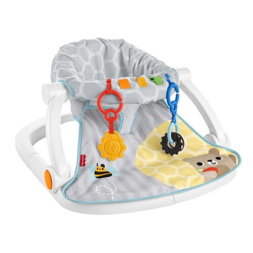 Fisher-Price Sit-Me-Up Floor Seat Portable Baby Chair with 2 Toys, Starlight Bursts