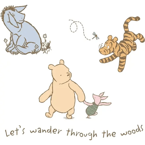 Lambs & Ivy Storytime Pooh Wall Decals - Beige, Animals, Disney, Bear