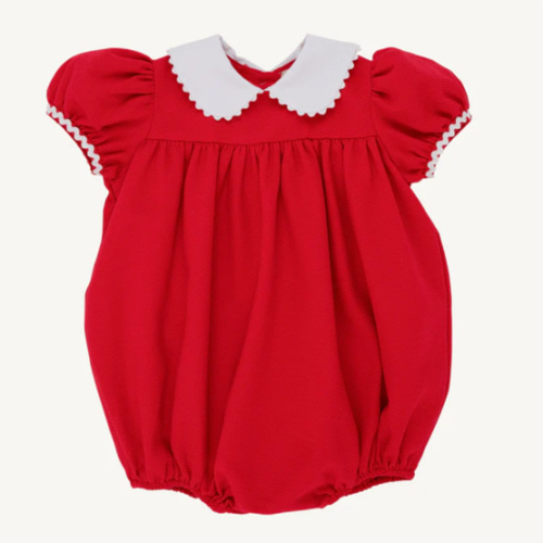 Cindy Lou Bubble (Pique) - Richmond Red with Worth Avenue White