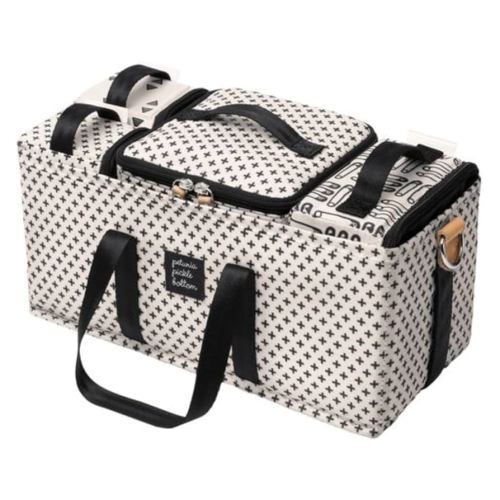 Petunia Pickle Bottom Diaper Caddy, 3-in-1 Organization Caddy, Perfect for Diaper Bag, Stroller, Nursery, Machine Washable, Positive