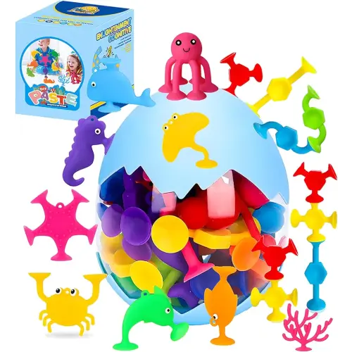 Toys - 27 PCS Suction cup, Mold Free Bath, Tavel, Window, Silicone, Sucker Toys