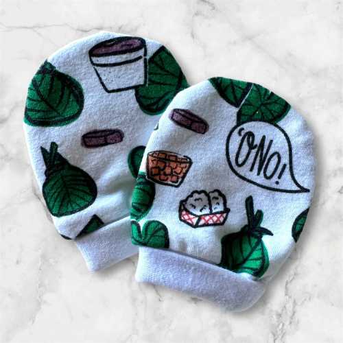 Newborn Baby Mittens, Newborn baby gift, Newborn boy, Local food, Baby Shower Gift, Hawaii Baby Gift, Handmade Baby Gift, Handmade in Hawaii