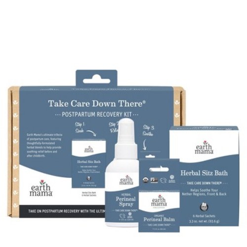 Earth Mama Organic Take Care Down There Postpartum Recovery Kit - 3ct: Feminine Washes