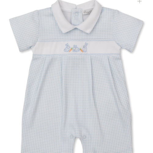 Baby Bunny Patch Blue Short Playsuit