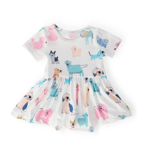 Puppy Pals S/S Twirl Bodysuit | Mila & Rose