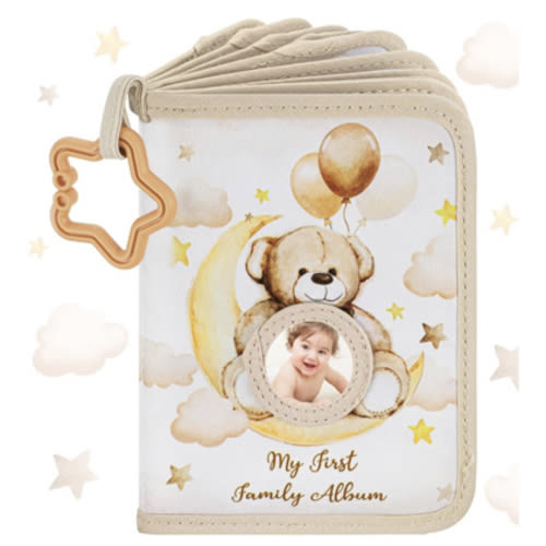 Amazon.com : Motiskyy My First Photo Album for Baby Soft Toddlers Family Photo Book with Safe Mirror Holds 17 4 x 6 Photos Family Album Picture Book Gift for Newborn Toddler Kids Baby Shower(Bear) : Baby